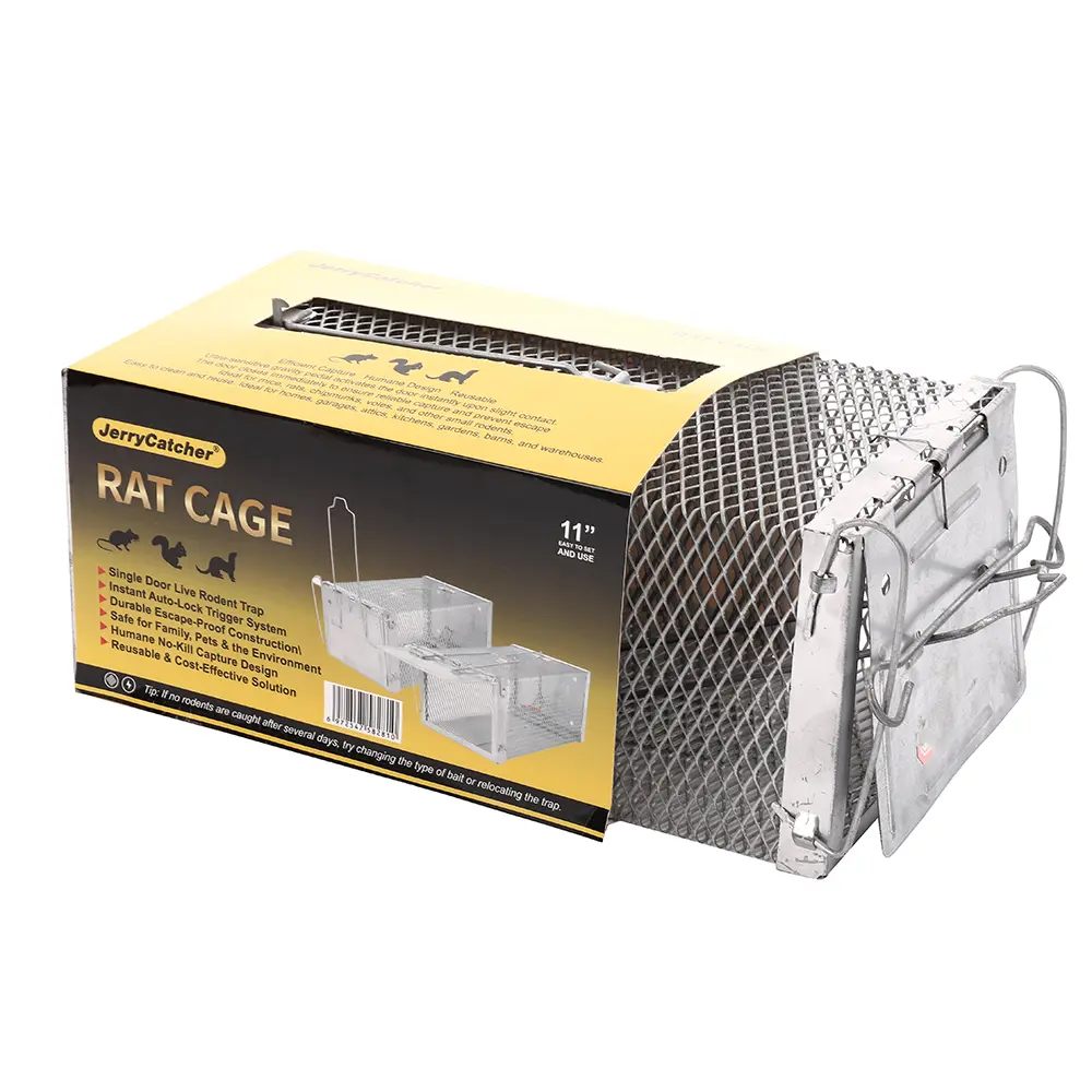galvanize single door 1 metal rat trap cage